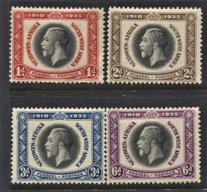 STAMP STATION PERTH - South West Africa #121-124 KGV Silver Jubilee MLH