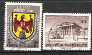 Austria-1961 sc# 673-#675-used-