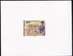 Togo J71 (deluxe die sheet) 50fr market: ivory vendor (1981)