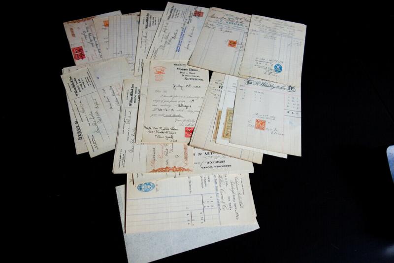 Great Britain Revenue Stamps on Paper Documents Lot of 40 VF