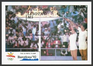 Lesotho 791-794,795,MNH.Michel 860-863,Bl.76. Olympics Barcelona-1992.Equestrian 