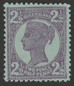 QUEENSLAND QV 2½d SG237 fine mint hinged................ ...................A378