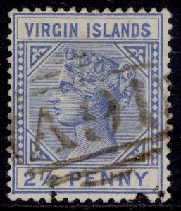 BRITISH VIRGIN ISLANDS QV SG31, 2½d ultramarine, FINE USED. Cat £16.