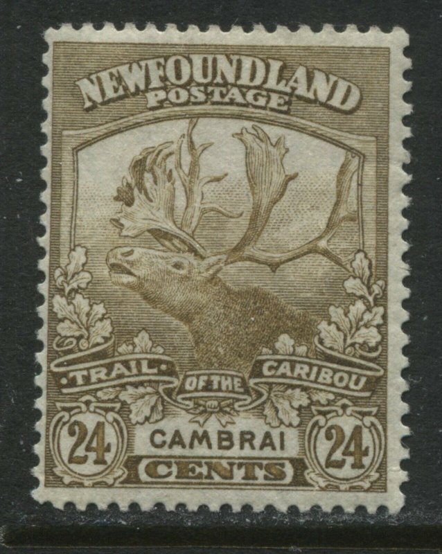 Newfoundland 1919 Trail of the Caribou 24 cents mint o.g. hinged 