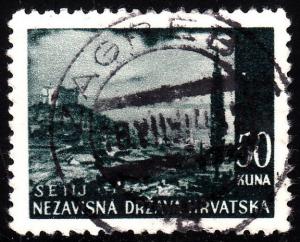 Croatia 47 - used - short perfs at bottom