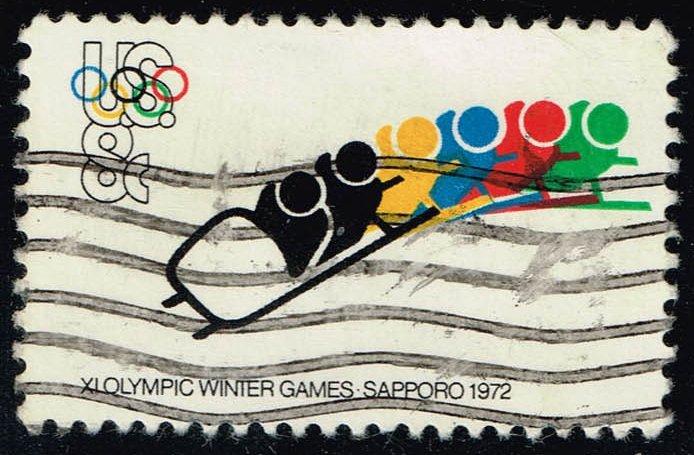 US #1461 Bobsledding and Olympic Rings; Used (0.25)