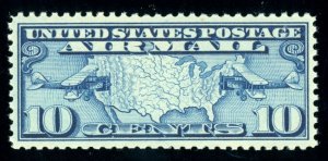 US Stamp #C7 Map and Planes 10c - PSE Cert - XF 90 - MOGNH - SMQ $30.00