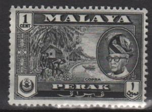 Malaya PERAK 1957 Scott 127 MH - 1c, Copra & Sultan