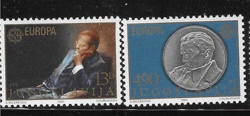 Yugoslavia 1980 Europa CEPT Famous People Sc 1467-1468 MNH A13