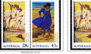 COLOR PRINTED AUSTRALIA 1976-1990 STAMP ALBUM PAGES (63 illustrated pages)