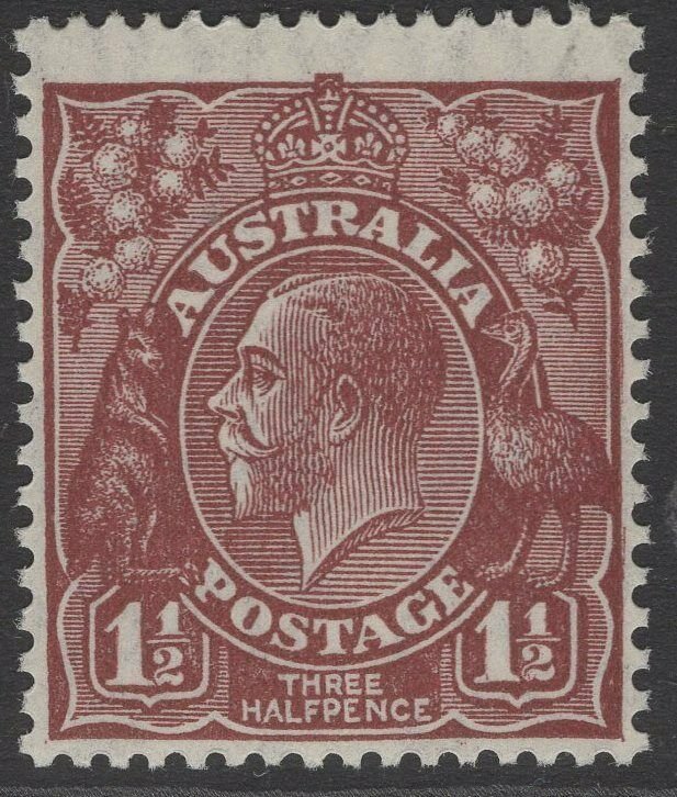 AUSTRALIA SG97 1930 1½d RED-BROWN p13½x12½ MNH