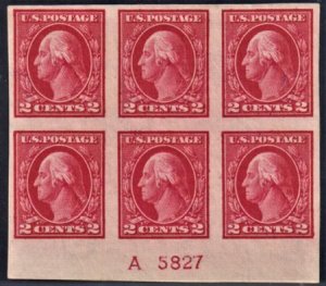 US 409 Washington / Franklin VF Mint NH Plate Block with A cv $75