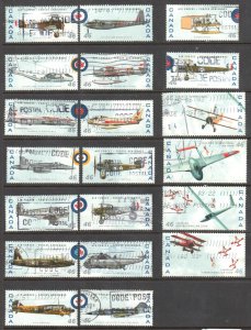 Canada #1807-8 Airplanes VF Used Set