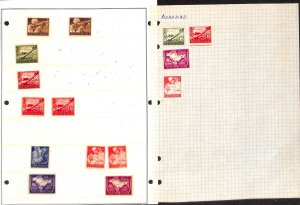 Azad Hind - Germany Stamp Collection on 2 Pages, 1944 World War II