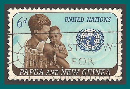 Papua New Guinea 1965 United Nations, 6d used  206,SG79