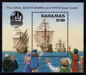 Bahamas 1990 Departure of Columbus, Miniature Sheet [Mint]