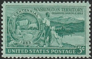 1019 MNH single Washington Territory - no per item S&H fee