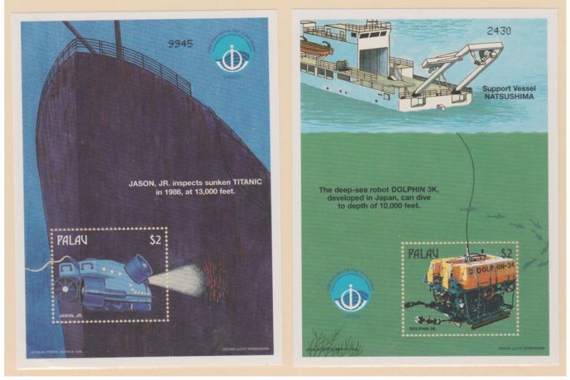 Palau Scott #459-460 Stamps - Mint NH Souvenir Sheet