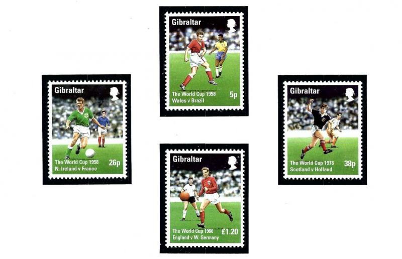 Gibraltar 746-49 MNH 1998 World Cup Soccer