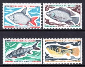 Chad 218-221 Fish MNH 
