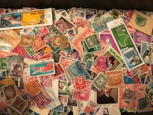 ~~VINTAGE TREASURES~~  12+ WORLD STAMPS OFF-PAPER Different Size Issues