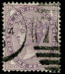 SG171, 1d pale lilac 14 DOTS, USED. Cat £30.