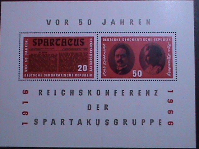 ​GERMANY-DDR 1966-SC#807 50TH ANNIVERSARY-NATIONAL CONFERRENCE-MNH S/S VF
