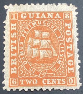 British Guiana #25 Unused 2c orange Seal of the Colony 1862
