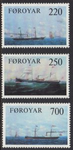 Faroe Islands #90-92  MNH  1983  old cargo liners