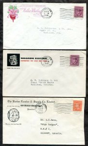 d248 - Canada HAMILTON Lot of (3) ADVERTISING Covers