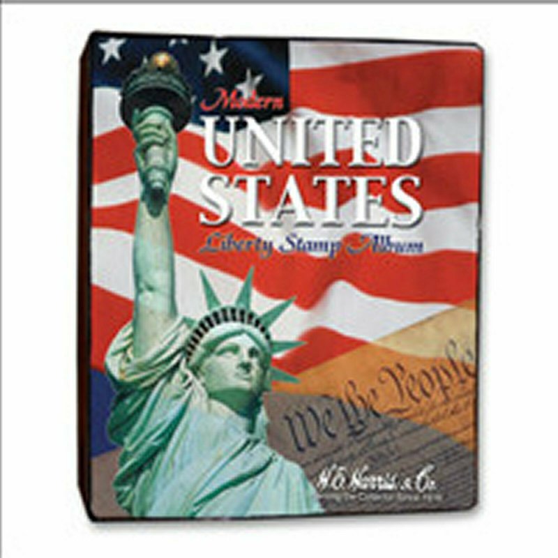 HE HARRIS Modern US LIBERTY STAMP ALBUM 2.5 inch 3-RING VINYL Binder ONLY 