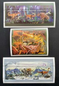 Stamps Sheetlets and S/S Dinosaurs and Prehistoric animals Madagascar 1997 Perf.