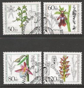 GERMANY SGB686/9 1984 ORCHIDS FINE USED