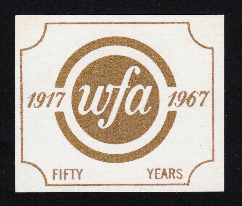 REKLAMEMARKE POSTER STAMP 1917-1967 WFA FIFTY YEARS MNH-OG