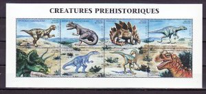 Malagasy Rep. Scott cat. 1440 a-h. Dinosaurs sheet of 8. ^