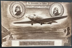 1928 Bremen Germany Picture Postcard Early Airmail Cover To Vienna American Flig