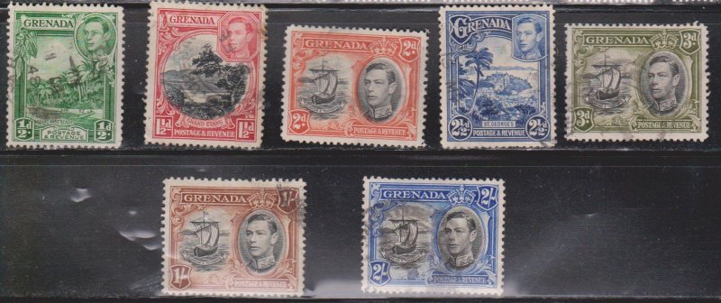 GRENADA Scott # 132//140 Used - KGVI & Various Scenes