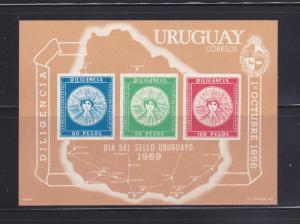 Uruguay 771A Set MNH Stamps On Stamps