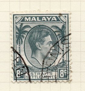 Malaya Straights Settlements 1937 Die I Early Issue Fine Used 8c. 298926