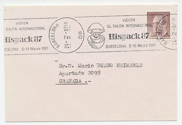 Cover / Postmark Spain 1987 Diamond - Hispack 