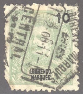 Lourenco Marques, Scott #32, Used, perfs LL with ++ cancel