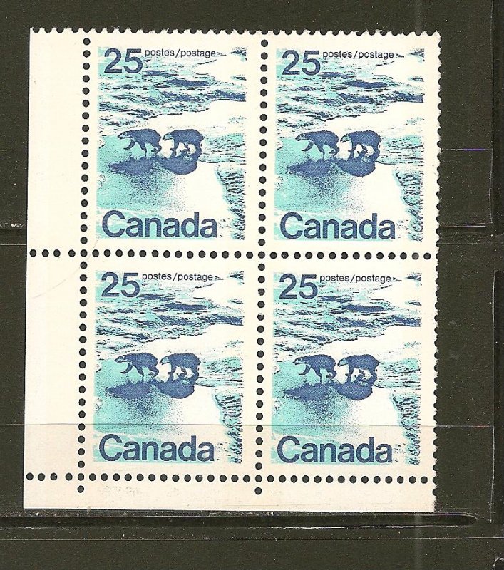 Canada 597 Polar Bears Block of 4 MNH