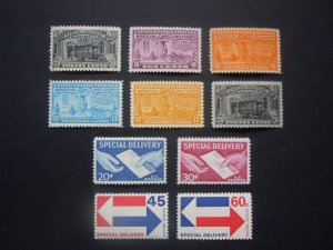 #E14-E19, E20-E23 PO Special Delivery Stamps MNH OG VF  #2