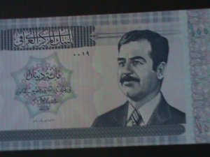 ​IRAQ CENTRAL BANK OF IRAQ-100 DINARS-UN- CIRCULATED BANK NOTE-VF- PRESIDENT