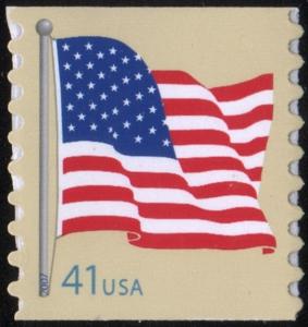 SC#4188 41¢ Flag Coil Single (2007) SA