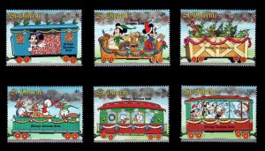 ST. VINCENT. DISNEY STAMP SET. MICKEY'S CHRISTMAS TRAIN. # 2