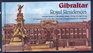 Gibraltar 368a Booklet MNH Royal Residences, Architecture