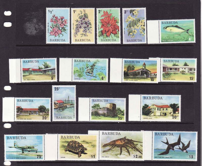 D3-Barbuda-Scott#170-86-Unused NH short set to the $5-Birds-