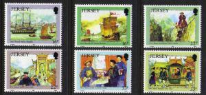 Jersey #587-592 mint set, Shanghai Harbour 1860 issued 1992