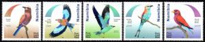 Namibia - 2017 Rollers Birds Set MNH**